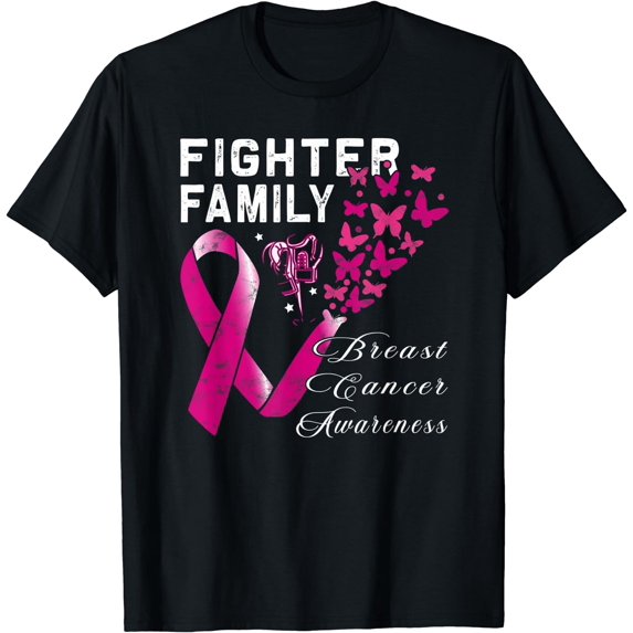Breast Cancer Awareness Fighter Family Cancer T-Shirt