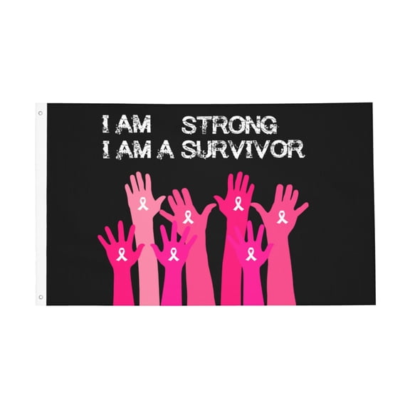 Breast Cancer Awareness Flag 3x5 Ft Outdoor Indoor With Grommet Garden Yard Banner Decorative Sign