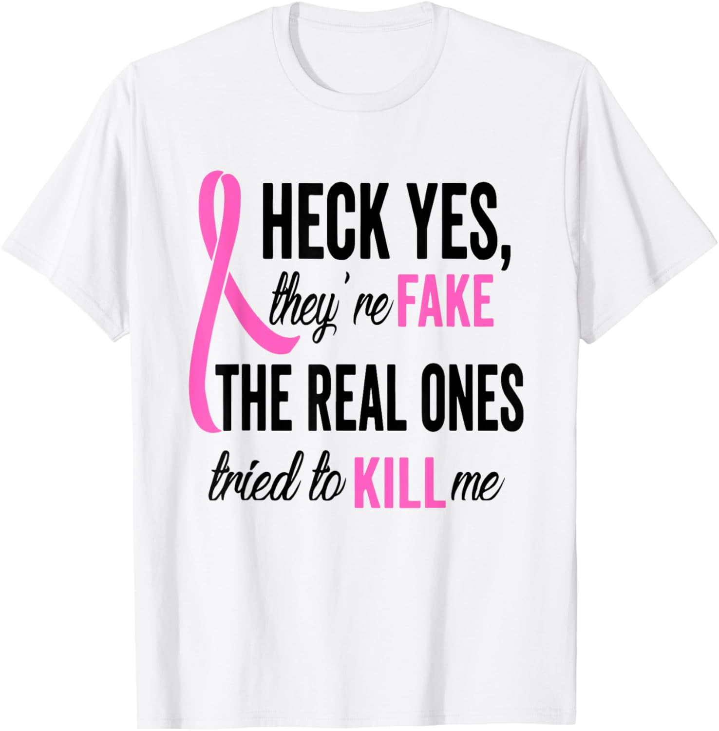 Breast Cancer Awareness Gift Pink Ribbon Fighter Mastectomy T-Shirt ...