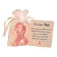 thumbnail image 1 of Cancer Awareness Gift - Pink Ribbon Pocket Hug Token with Cross and Poem Card, Inspirational Encouragement Stress Relief for Women, Get Well Soon, 1 of 6