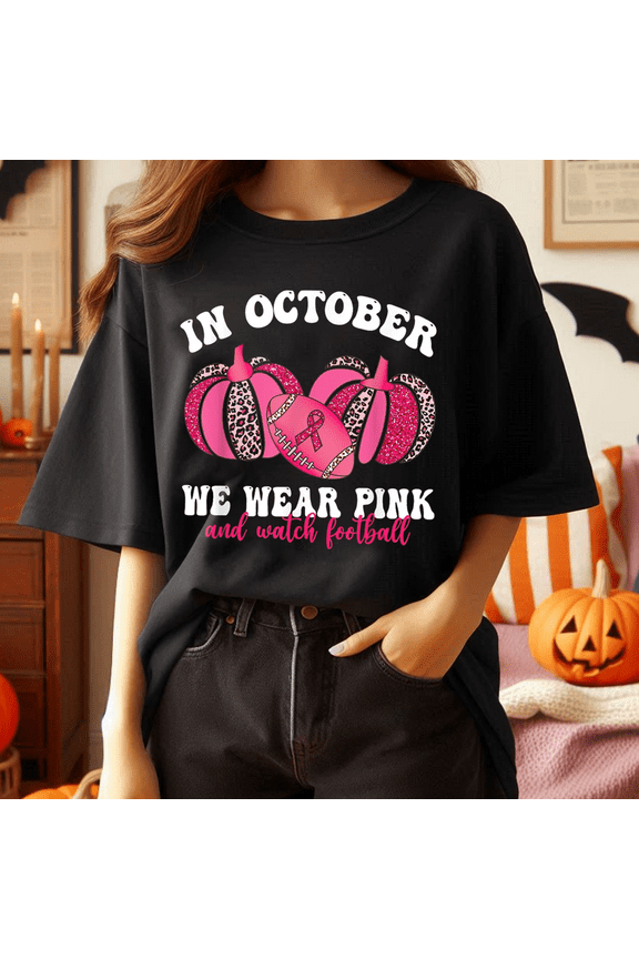 Breast Cancer Awareness Groovy Shirt, In October We Wear Pink Shirt