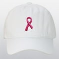 thumbnail image 1 of Breast Cancer Awareness Hat with Embroidered Ribbon, Adjustable Baseball Cap for Women and Men, Support Ribbon Embroidered Casual Cap for Awareness Events and Daily Wear - White, 1 of 4
