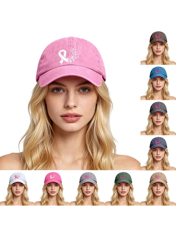 Cancer Awareness Hat Survivor Gifts for Woman Embroidered Denim Baseball Caps