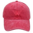 thumbnail image 1 of Breast Cancer Awareness Hat for Women,Embroidered Pink Ribbon Denim Baseball Caps, Adjustable Cotton Pink Ribbon Embroidered Baseball Cap Breast Cancer Gifts for Women(Red), 1 of 4