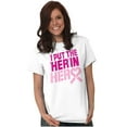 thumbnail image 1 of Breast Cancer Awareness Her in Hero Women's Graphic T Shirt Tees Brisco Brands S, 1 of 5