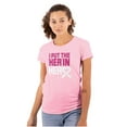 thumbnail image 1 of Breast Cancer Awareness Her in Hero Womens Slim Fit Graphic Tee Brisco Brands S, 1 of 5