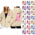 thumbnail image 1 of Breast Cancer Awareness Hoodies for Women 2025 Zip Up Fleece Lined Hoodie with Pockets Hooded Sweatshirt Pullover Top, 1 of 7