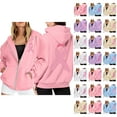 thumbnail image 1 of Breast Cancer Awareness Hoodies for Women 2025 Zip Up Fleece Lined Hoodie with Pockets Hooded Sweatshirt Pullover Top, 1 of 7