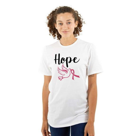 Breast Cancer Awareness Hope Dove Women's Plus Size Graphic Tee Brisco Brands 5X