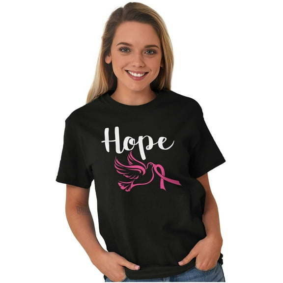 Breast Cancer Awareness Hope Dove Women's Graphic T Shirt Tees Brisco Brands M