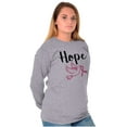 thumbnail image 1 of Breast Cancer Awareness Hope Dove Women's Long Sleeve T Shirt Brisco Brands S, 1 of 6