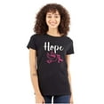 thumbnail image 1 of Breast Cancer Awareness Hope Dove Womens Slim Fit Graphic Tee Brisco Brands S, 1 of 5