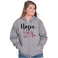 thumbnail image 1 of Breast Cancer Awareness Hope Dove Zip Hoodie Sweatshirt Women Brisco Brands S, 1 of 6