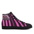 thumbnail image 1 of Breast Cancer Awareness In October We Wear Pink High Top Canvas Shoes Sneakers Black Size 13, 1 of 7