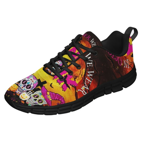 Breast Cancer Awareness In October We Wear Pink Running Shoes Sneakers Mesh Black Size 8