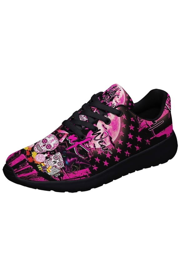 Breast Cancer Awareness In October We Wear Pink Shoes Sneakers for Women Men Black Size 7