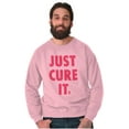 thumbnail image 1 of Breast Cancer Awareness Just Cure It Women Crewneck Sweatshirt Brisco Brands S, 1 of 6