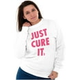 thumbnail image 1 of Breast Cancer Awareness Just Cure It Women Plus Size Crewneck Sweatshirt Brisco Brands 4X, 1 of 5