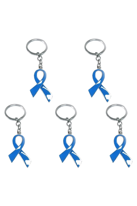 Cancer Awareness Keychains - 5PCS Hope Ribbon Key Rings with Charms - Show Support for Survivors & Loved Ones - Pink Ribbon Keychain Collection