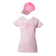 thumbnail image 1 of Breast Cancer Awareness Kit - Winged Ribbon T-Shirt + Baseball Cap - Small, 1 of 1