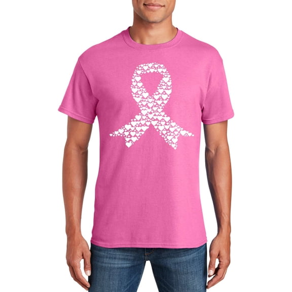 Breast Cancer Awareness Men Pink Ribbon Motivational T-shirt