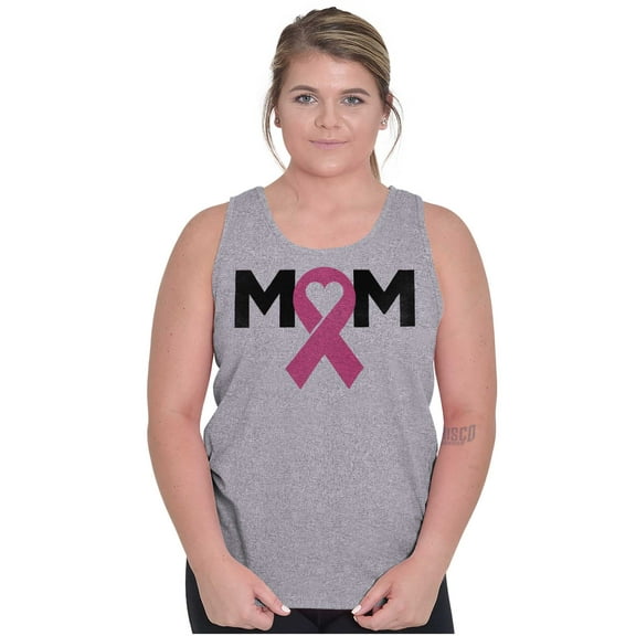 Breast Cancer Awareness Mom Fighter Womens Plus Size Graphic Tank Top Brisco Brands 2X