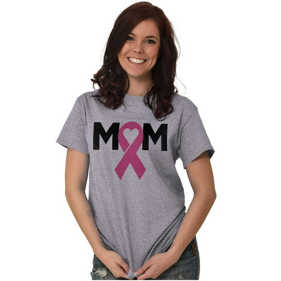 Breast Cancer Awareness Mom Fighter Women's Graphic T Shirt Tees Brisco Brands S