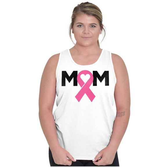 Breast Cancer Awareness Mom Fighter Womens Plus Size Graphic Tank Top Brisco Brands 3X