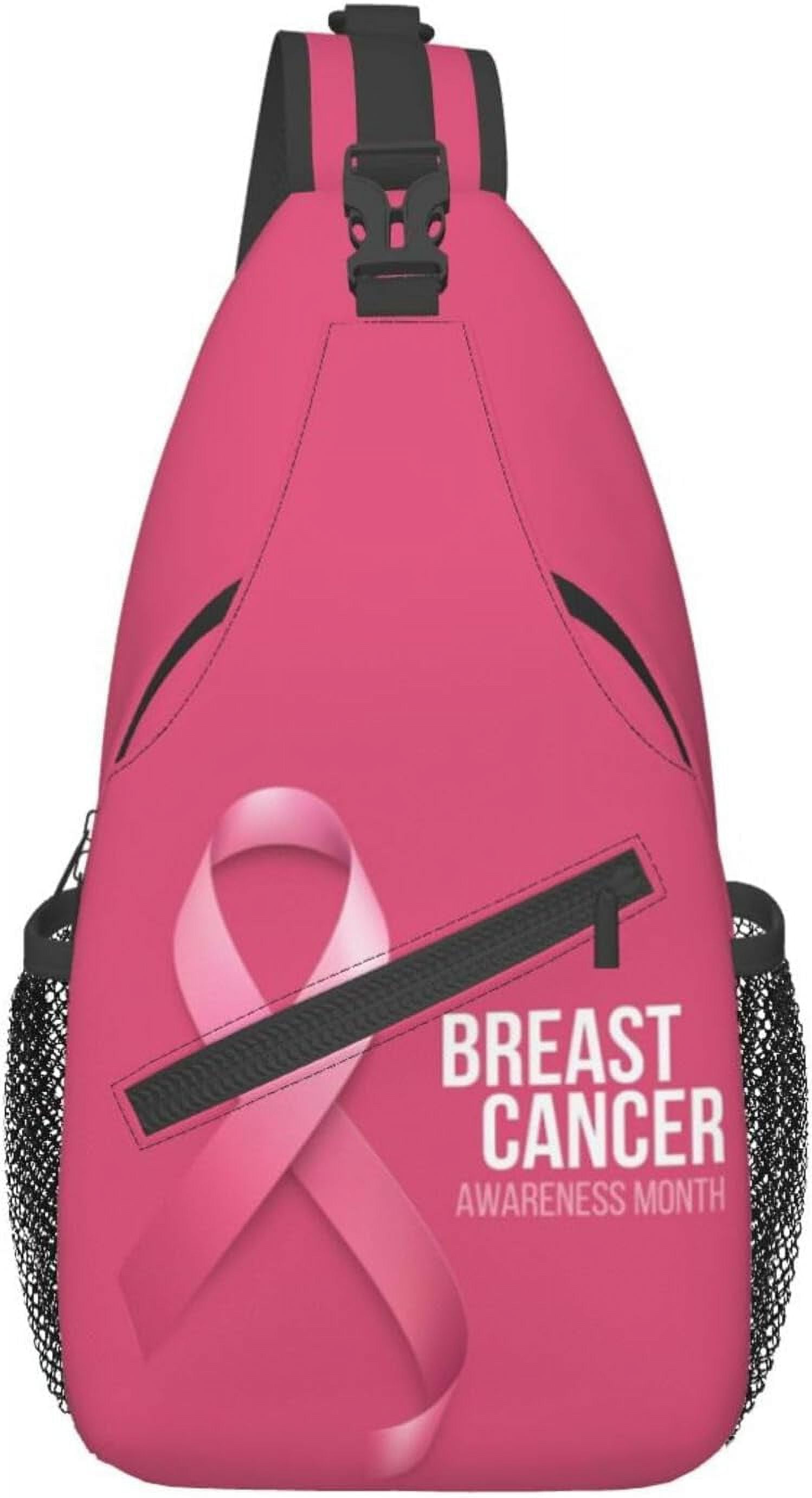 Breast Cancer Awareness Month Sling Bag Crossbody Hiking Travel Chest Bags Backpack Shoulder Daypack for Women Men