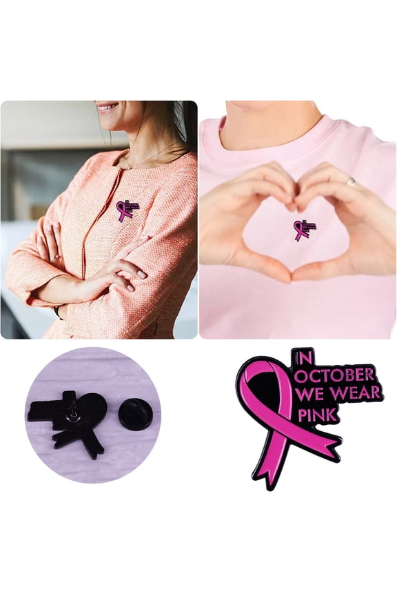Cancer Awareness Pin – Pink Ribbon Lapel Pin Brooch for Women, There is Hope Badge for Survivors, Support Cure Love Jewelry for Backpacks, Hats, Bags & Clothes Decoration