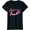 thumbnail image 1 of Breast Cancer Awareness Pink Butterflies Ribbon Survivor T-Shirt, 1 of 3