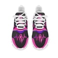 thumbnail image 1 of Breast Cancer Awareness Pink Flower Ribbon Pattern Printed Women Tennis Shoes Lightweight Lace Up Non-slip Sneakers Fashion, 1 of 7