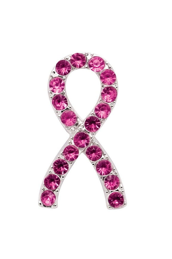 Breast Cancer Awareness Pink Rhinestone Tac Pin
