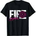 thumbnail image 1 of Breast Cancer Awareness Pink Ribbon Firefighter Fireman T-Shirt, 1 of 3