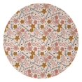 thumbnail image 1 of Breast Cancer Awareness Pink Ribbon Floral Pattern Round Blanket,Comfortable Soft Flannel Throw Blanket,All Season,Warm Lightweight Blankets for Sofa Bed Couch Living Room Chair 60"x60", 1 of 5