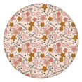 thumbnail image 1 of Breast Cancer Awareness Pink Ribbon Floral Pattern Round Fitted Tablecloth with Elastic Edge,Dining Table Cover Waterproof,Outdoor Round Tablecloth for Camping,Dining,Indoor and Outdoor, 1 of 7
