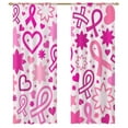 thumbnail image 1 of Breast Cancer Awareness Pink Ribbon Sheer Voile Curtain Window Tulle Curtains For Living Room Bedroom Modern Curtain, 1 of 5