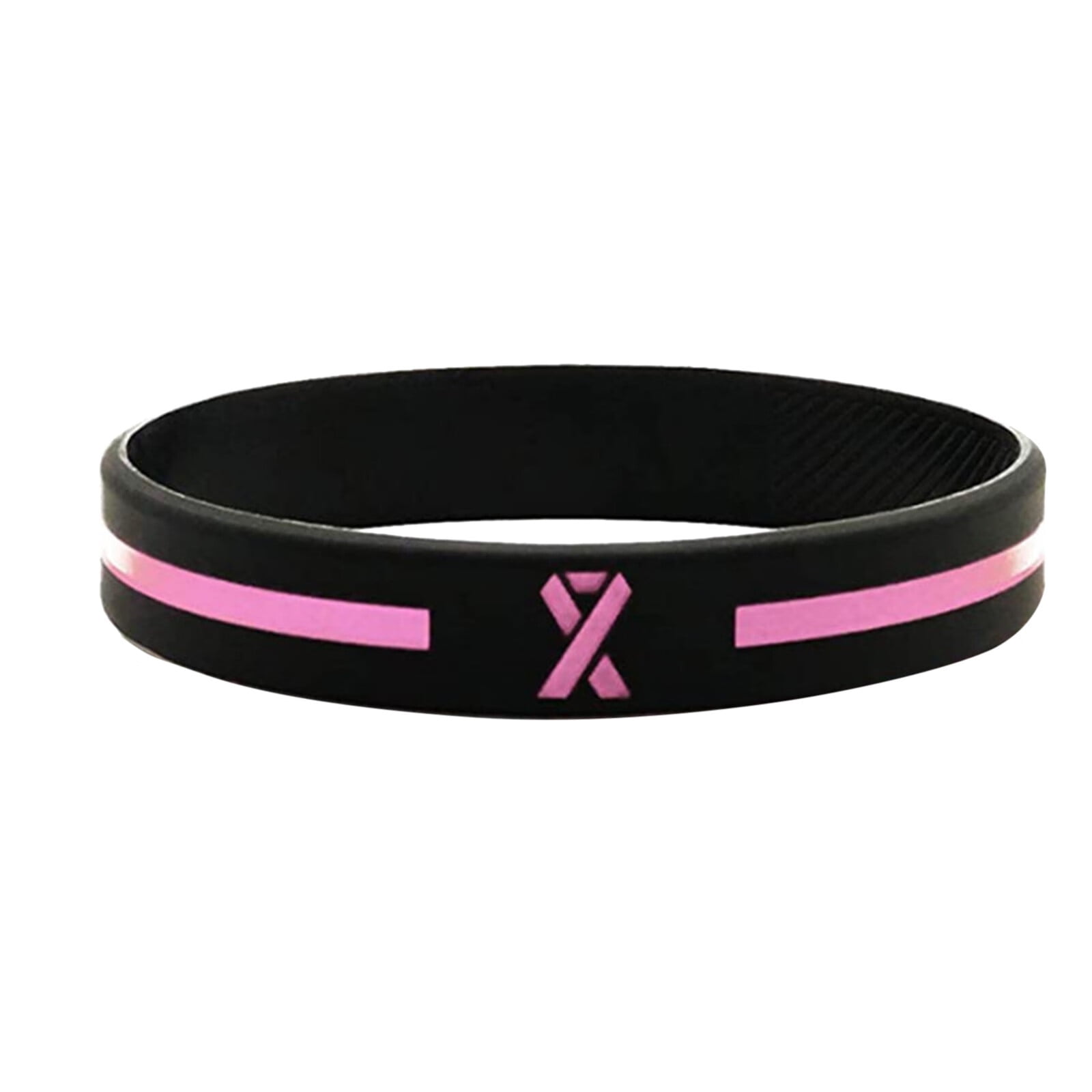 Silver Silicone Wristband Bracelets