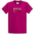 thumbnail image 1 of Breast Cancer Awareness Pink Ribbon Strong For Cancer Cause Cure Life Unisex Adult Short Sleeve T-shirt-Charcoal-Large, 1 of 4