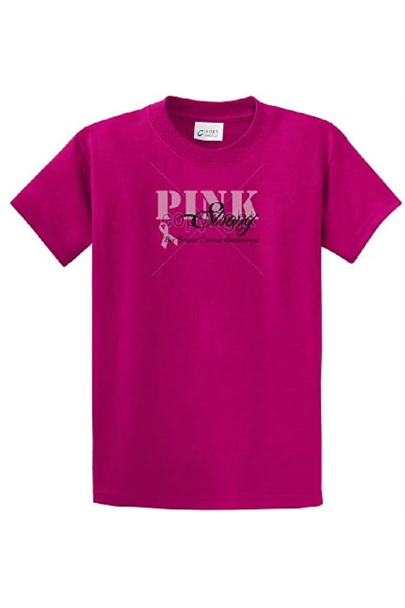 Breast Cancer Awareness Pink Ribbon Strong For Cancer Cause Cure Life Unisex Adult Short Sleeve T-shirt-Kelly-XXXL