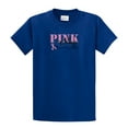 thumbnail image 1 of Breast Cancer Awareness Pink Ribbon Strong For Cancer Cause Cure Life Unisex Adult Short Sleeve T-shirt-Royal-XL, 1 of 4