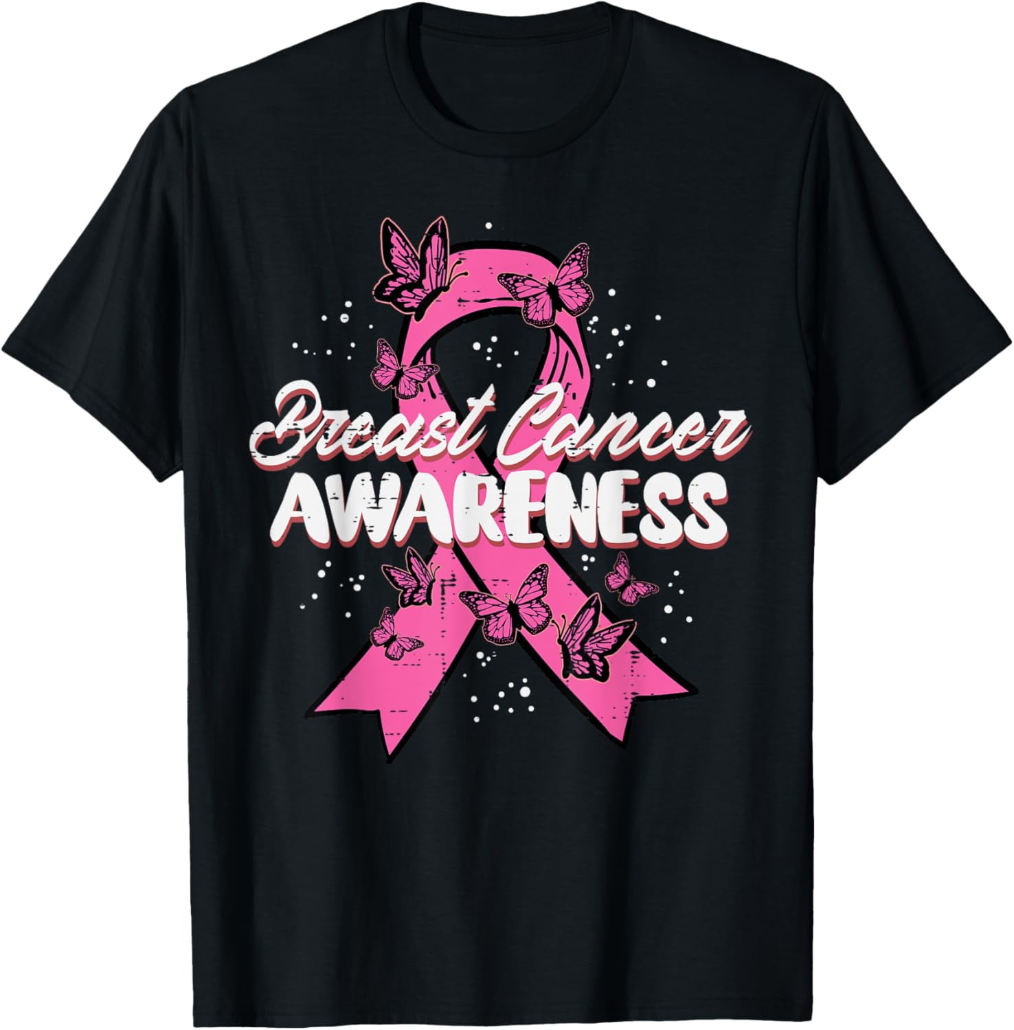 Breast Cancer Awareness Pink Ribbon Support Women Men Kids TShirt