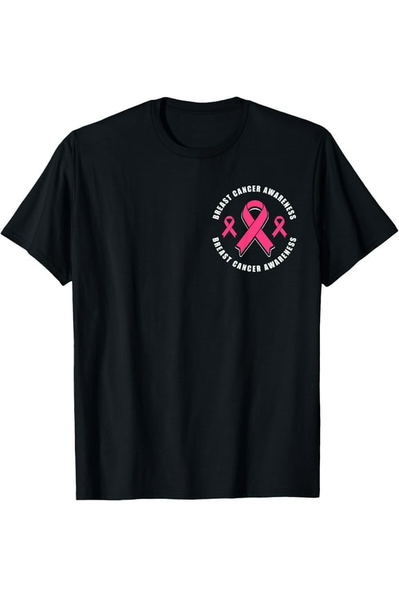 Breast Cancer Awareness Pink Ribbon T-Shirt100% cotton short-sleeved shirt for both men and women