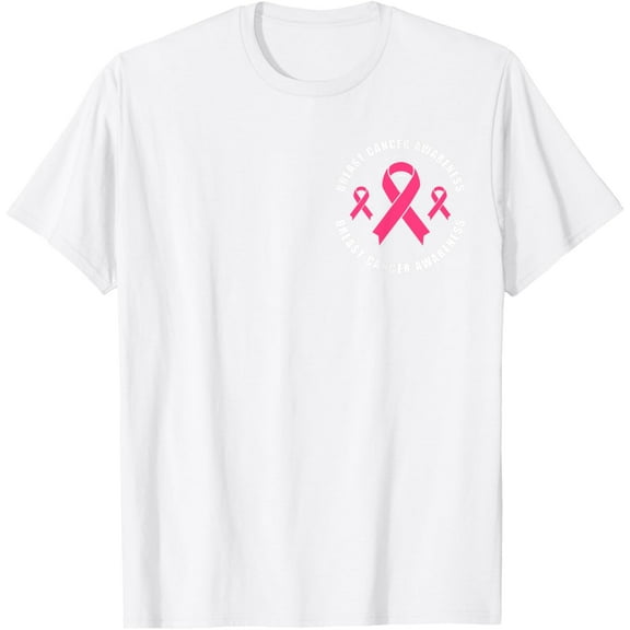 Breast Cancer Awareness Pink Ribbon T-ShirtMen's and women's pure cotton short-sleeved shirts