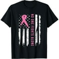 thumbnail image 1 of Breast Cancer Awareness Pink Ribbon USA American Flag Men T-Shirt, 1 of 3