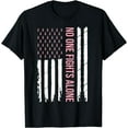 thumbnail image 1 of Breast Cancer Awareness Pink Ribbon USA American Flag Men T-Shirt, 1 of 3