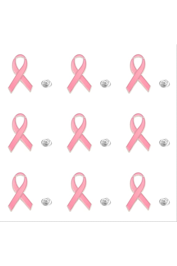 Cancer Awareness Pins, Pink Ribbon Lapel Pins Brooches for Clothing Bags Hats - for Survivors, Nurses, Doctors, Charity Events, Fundraisers and Support Group Activities