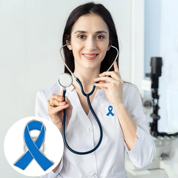 Cancer Awareness Pins - Ribbon_Hope Lapel Brooches, cancer awareness accessories, Women Cancer Themd_Charity Public Social Event badge,Blue