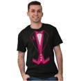 thumbnail image 1 of Breast Cancer Awareness Print Tuxedo Men's Big & Tall Crewneck Graphic Tee Brisco Brands 2X, 1 of 3