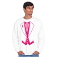 thumbnail image 1 of Breast Cancer Awareness Print Tuxedo Men's Crewneck Sweatshirt Brisco Brands X, 1 of 6